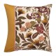 Le Jacquard Français - Taie carrée imprimée satin de coton 118 fils/cm² Panache de fleurs Miel