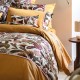 Le Jacquard Français - Parure de lit imprimée satin de coton 118 fils/cm² Panache de fleurs Miel
