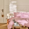 Le Jacquard Français - Parure de lit jacquard percale de coton 118 fils/cm² Pois de senteur Rose