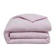 Housse de Courtepointe jacquard percale de coton Pois de senteur Rose, Le Jacquard Français