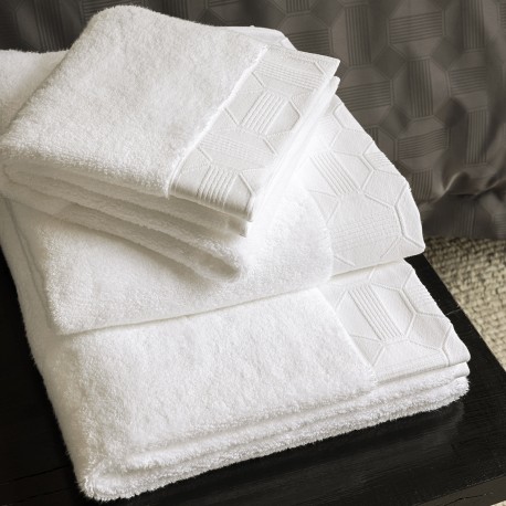 Linge de Bain éponge unie Palacio Blanc, Le Jacquard Français