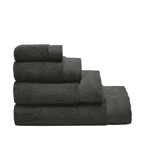 Linge de Bain éponge unie Palacio Fusain, Le Jacquard Français