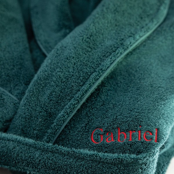 Peignoir de bain mixte Caresse Forêt 100% coton, Le Jacquard Français