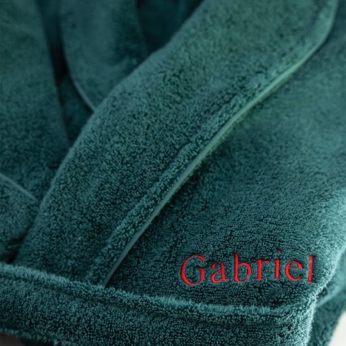 Peignoir de bain mixte Caresse Forêt 100% coton, Le Jacquard Français