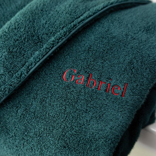 Peignoir de bain mixte Caresse Forêt 100% coton, Le Jacquard Français