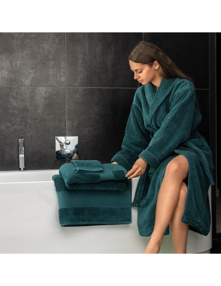 Linge de bain Caresse Forêt, Le Jacquard Français