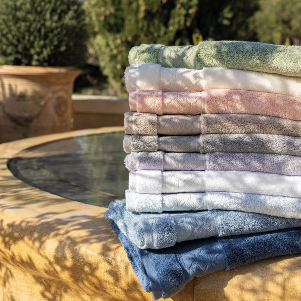 Game Caresse Blanc 100% coton, Le Jacquard Français