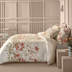 Garnier-Thiébaut - Ensemble Housse de couette + 2 Taies en percale de coton 80 fils/cm² Erables Automne