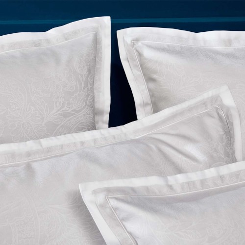 Garnier-Thiébaut - Taies d'oreiller jacquard en satin de coton 120 fils/cm² Alexandria Diamant