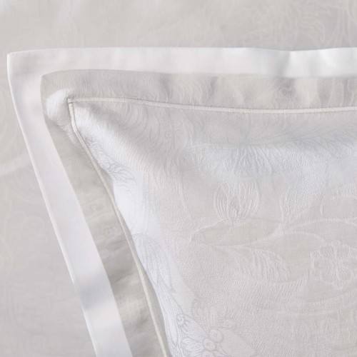 Garnier-Thiébaut - Taies d'oreiller jacquard en satin de coton 120 fils/cm² Alexandria Diamant