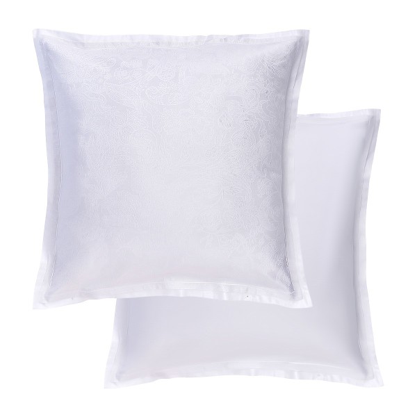 Garnier-Thiébaut - Taie carrée jacquard en satin de coton 120 fils/cm² Alexandria Diamant