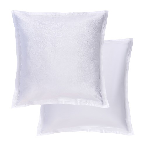 Garnier-Thiébaut - Taie carrée jacquard en satin de coton 120 fils/cm² Alexandria Diamant