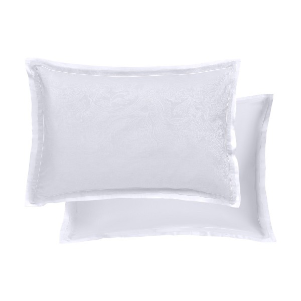 Garnier-Thiébaut - Taies en satin de coton 120 fils/cm² Alexandria Diamant
