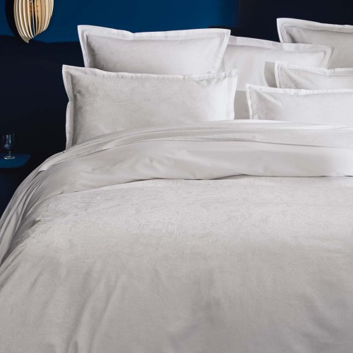 Garnier-Thiébaut - Parure de lit jacquard en satin de coton 120 fils/cm² Alexandria Diamant