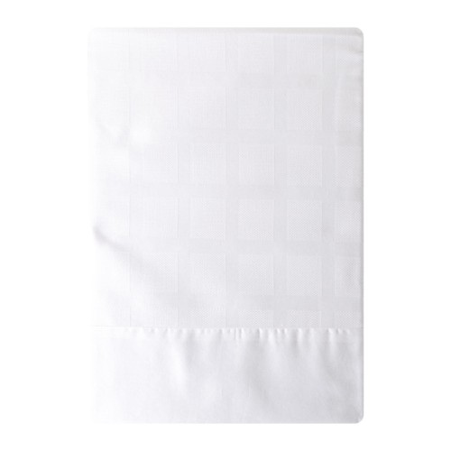 Garnier-Thiébaut - Drap plat jacquard en satin de coton 130 fils/cm² Allegria Neige