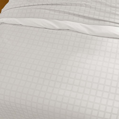 Garnier-Thiébaut - Tissu jacquard en satin de coton 130 fils/cm² Allegria Neige - Laize 250cm