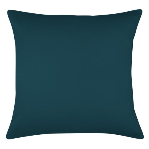 Garnier-Thiébaut - Taies unies en satin de coton 120 fils/cm² Ava Bleu Ardoise