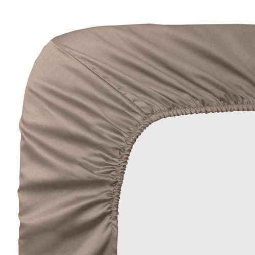 Garnier-Thiébaut - Drap housse uni en satin de coton 120 fils/cm² Ava Rose fumé