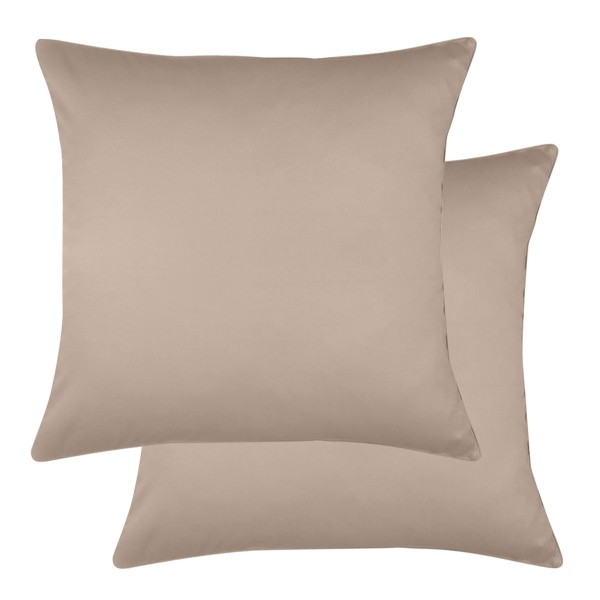 Garnier-Thiébaut - Tissu uni en satin de coton 120 fils/cm² Ava Rose fumé - Laize 268cm