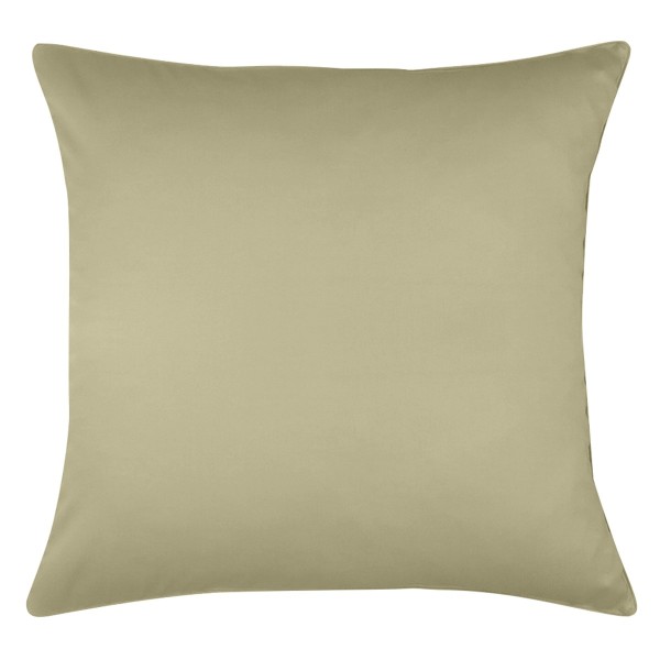 Garnier-Thiébaut - Taies d'oreiller unies en satin de coton 120 fils/cm² Ava Glaise