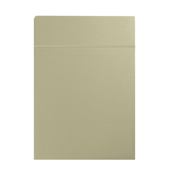 Garnier-Thiébaut - Tissu uni en satin de coton 120 fils/cm² Ava Glaise - Laize 268cm