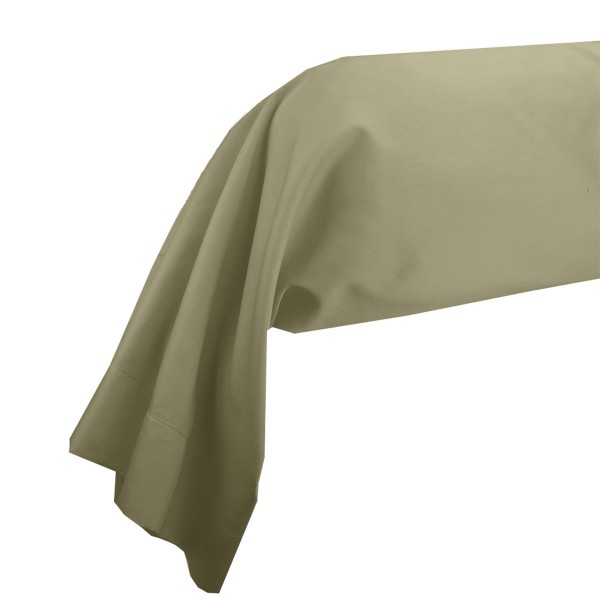 Garnier-Thiébaut - Tissu uni en satin de coton 120 fils/cm² Ava Glaise - Laize 268cm