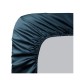 Drap housse uni Bonnets 50cm en satin de coton 120 fils/cm² Ava Bleu nuit