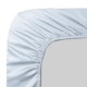 Drap housse uni Bonnets 50cm en satin de coton 120 fils/cm² Ava Glacier