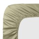 Drap housse uni Bonnets 50cm en satin de coton 120 fils/cm² Ava Glaise