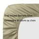 Drap housse uni Bonnets 50cm en satin de coton 120 fils/cm² Ava