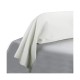 Garnier-Thiébaut - Taie de traversin unie en satin de coton 120 fils/cm² Ava Blanc