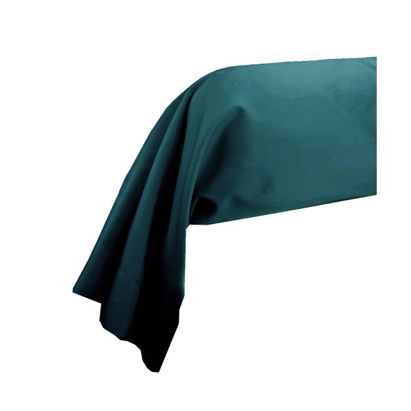 Garnier-Thiébaut - Taie de traversin unie en satin de coton 120 fils/cm² Ava Canard