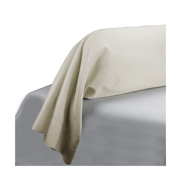 Garnier-Thiébaut - Taie de traversin unie en satin de coton 120 fils/cm² Ava Lin