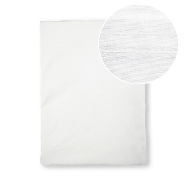 Garnier-Thiébaut - Drap plat uni en percale de coton 80 fils/cm² La percale française Neige