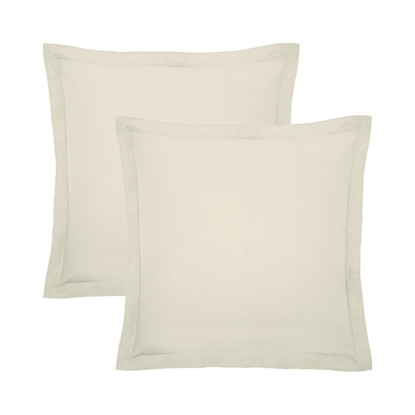 Garnier-Thiébaut - Tissu pour draps uni en percale de coton 80 fils/cm² La percale française Blanc cassé - Laize 288cm