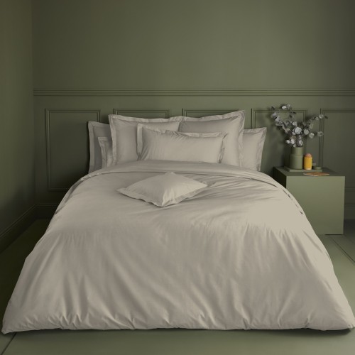 Garnier-Thiébaut - Parure de lit unie en percale de coton 80 fils/cm² La percale française Lin