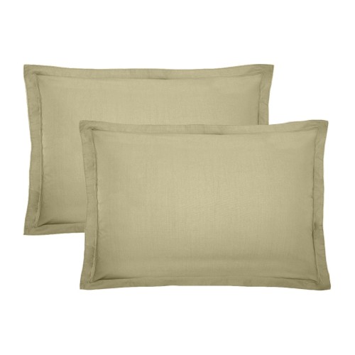 Garnier-Thiébaut - Tissu pour drap uni en percale de coton 80 fils/cm² La percale française Champagne - Laize 288cm