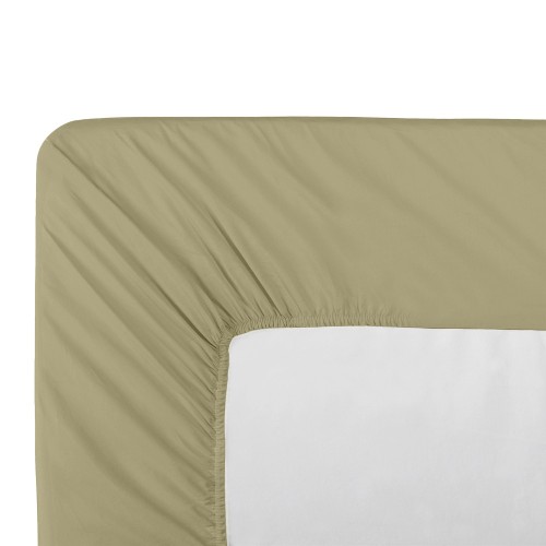 Garnier-Thiébaut - Tissu pour drap uni en percale de coton 80 fils/cm² La percale française Champagne - Laize 288cm
