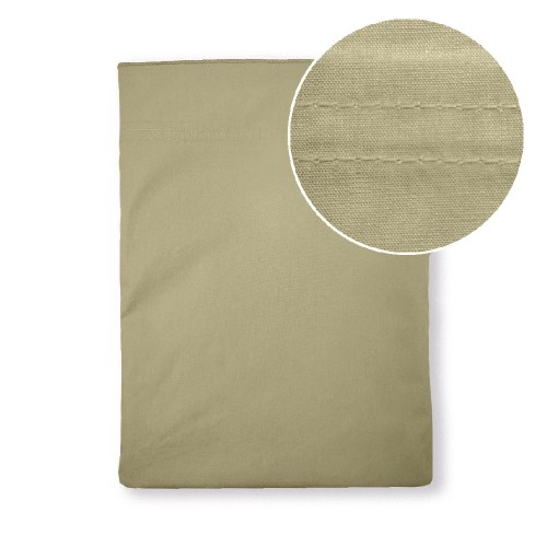Garnier-Thiébaut - Drap plat uni en percale de coton 80 fils/cm² La percale française Champagne
