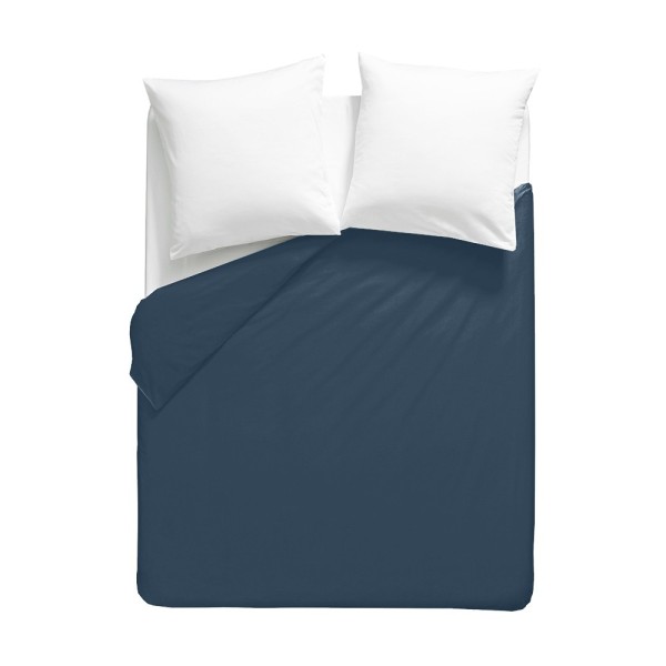 Garnier-Thiébaut - Tissu pour drap uni en percale de coton 80 fils/cm² La percale française Océan - Laize 288cm