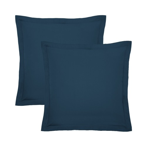 Garnier-Thiébaut - Tissu pour drap uni en percale de coton 80 fils/cm² La percale française Océan - Laize 288cm