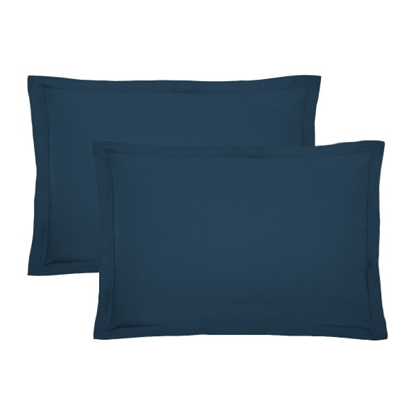 Garnier-Thiébaut - Tissu pour drap uni en percale de coton 80 fils/cm² La percale française Océan - Laize 288cm