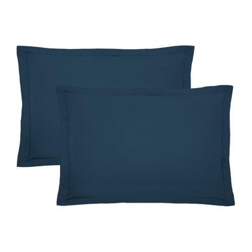 Garnier-Thiébaut - Tissu pour drap uni en percale de coton 80 fils/cm² La percale française Océan - Laize 288cm
