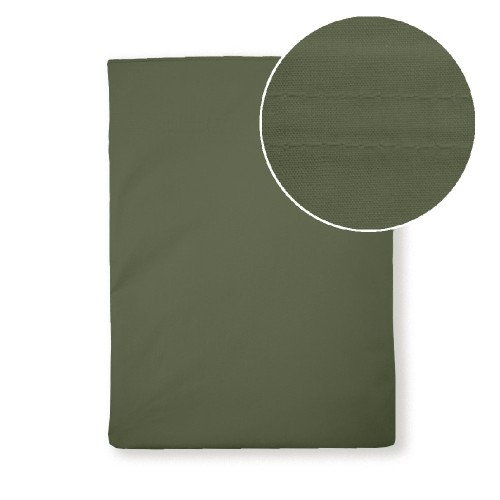 Garnier-Thiébaut - Drap plat uni en percale de coton 80 fils/cm² La percale française Kaki