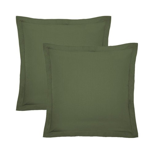 Garnier-Thiébaut - Tissu pour drap uni en percale de coton 80 fils/cm² La percale française Kaki - Laize 288cm