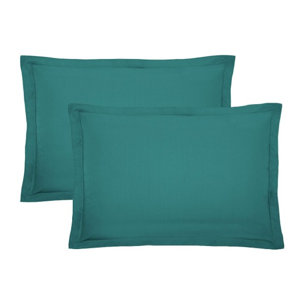 Garnier-Thiébaut - Tissu pour draps uni en percale de coton 80 fils/cm² La percale française Emeraude- Laize 288cm