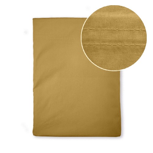 Garnier-Thiébaut - Tissu pour draps uni en percale de coton 80 fils/cm² La percale française Safran- Laize 288cm