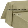 Garnier-Thiébaut - Taie de traversin unie en percale de coton 80 fils/cm² La percale française