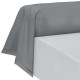 Garnier-Thiébaut - Taie de traversin unie en percale de coton 80 fils/cm² La percale française Acier