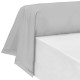Garnier-Thiébaut - Taie de traversin unie en percale de coton 80 fils/cm² La percale française Platine
